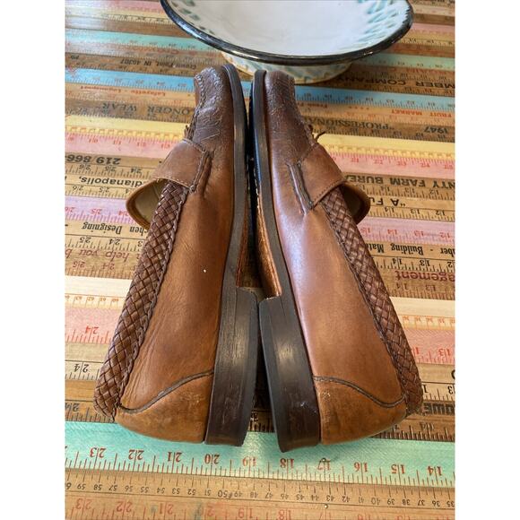 Footjoy Classics Men Loafer Sz 11 C Brown Leather Tassels Vintage Dress Shoe - Picture 6 of 13